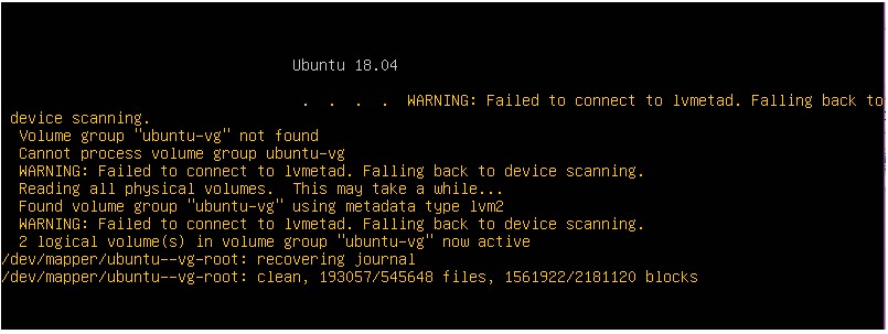 Cách Sửa Lỗi  Failed to Connect to lvmetad  Trên Ubuntu