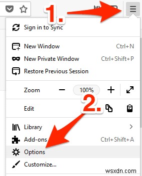 Cách xóa bộ nhớ đệm, lịch sử và cookie trên Firefox