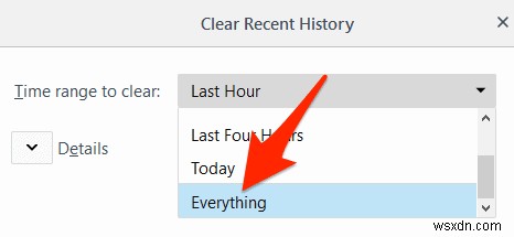 Cách xóa bộ nhớ đệm, lịch sử và cookie trên Firefox