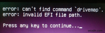 Cách sửa lỗi  can t find command drivemap  sau khi cài Ubuntu
