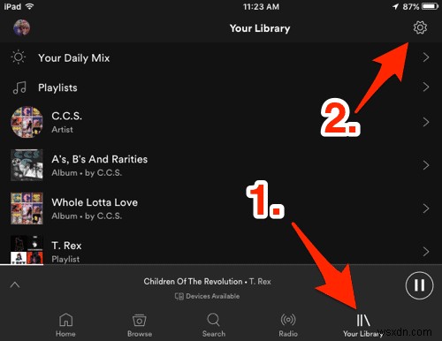 Làm to âm lượng Spotify trên iPhone/iPad (tăng volume trong app)