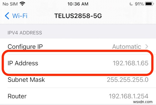 Cách xác định địa chỉ IP hoặc MAC trên iPhone/iPad