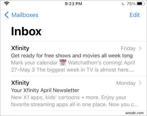 Cách thêm email Comcast (Xfinity) vào iPhone/iPad