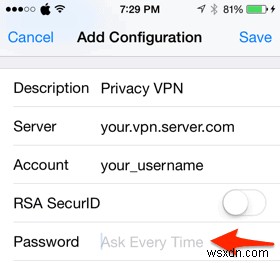 Cách cài đặt VPN trên iPhone