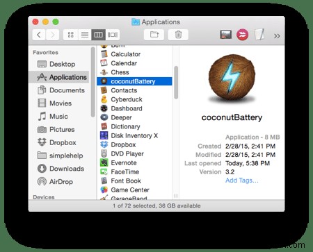 Cách kiểm tra sức khỏe pin iPhone/iPad bằng coconutBattery trên Mac