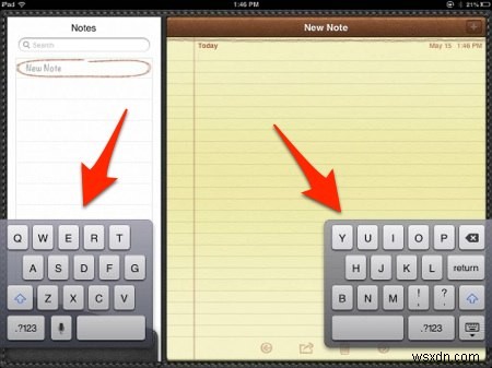 Cách tách bàn phím iPad (Split Keyboard)