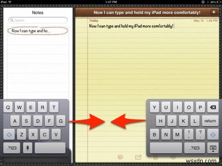 Cách tách bàn phím iPad (Split Keyboard)