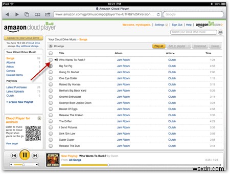 Cách nghe MP3 trên iPhone qua Amazon Cloud Player