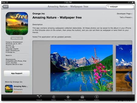 Tùy chỉnh background iPad với wallpaper miễn phí chủ đề thiên nhiên