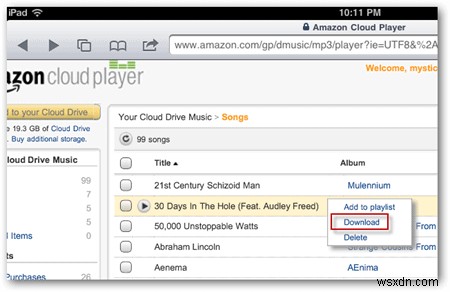Cách dùng Amazon Cloud Player trên iPhone, iPad, iPod Touch