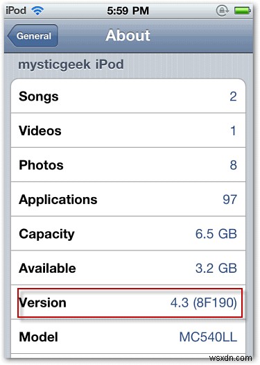 Cách nâng cấp thiết bị iOS lên phiên bản 4.3