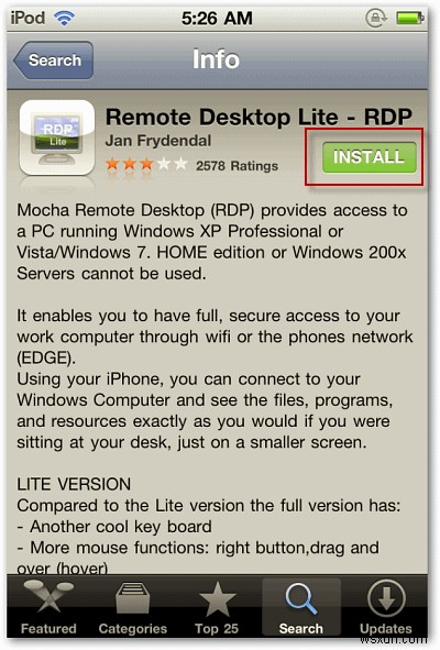 Cách sử dụng RDP Lite để điều khiển từ xa Windows từ iPhone, iPad hoặc iPod Touch