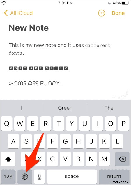 Cách thay đổi font trong Notes cho iPhone, iPad và iPod Touch