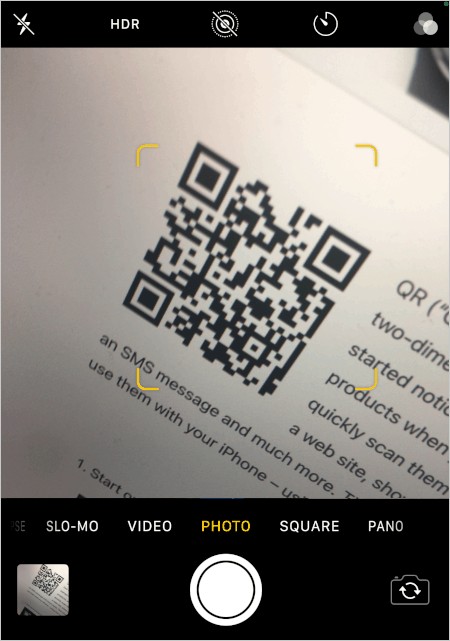 Cách quét mã QR bằng iPhone