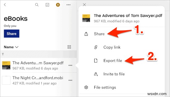Cách thêm PDF vào ứng dụng Apple Books dùng Dropbox