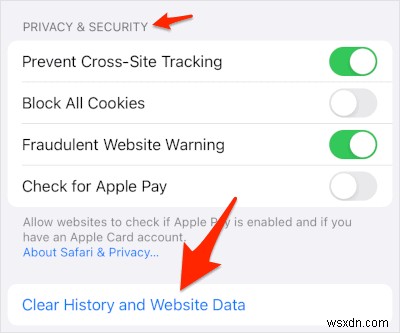Cách xóa bộ nhớ đệm, lịch sử và cookie trong Safari cho iPad