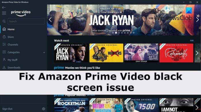 Khắc phục lỗi màn hình đen Amazon Prime Video trên PC