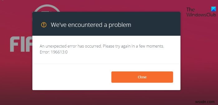 Khắc phục lỗi Origin Error 196613:0 khi tải hoặc cập nhật game