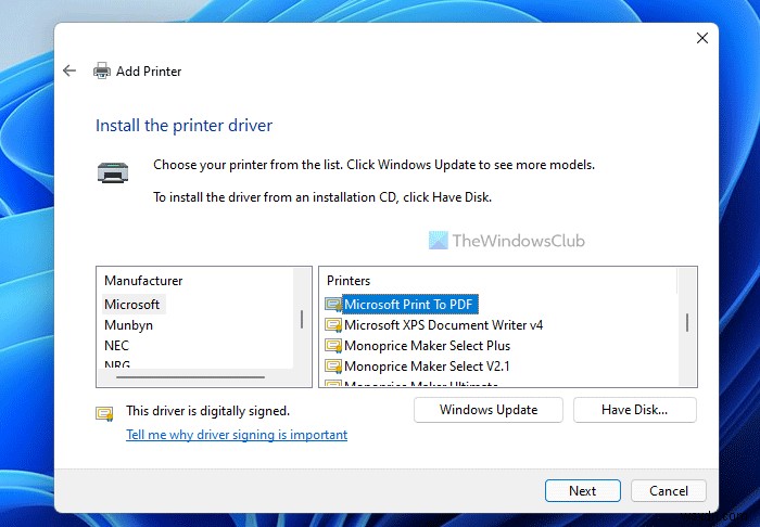 Khắc phục lỗi thiếu tùy chọn Print to PDF trong Windows 11/10