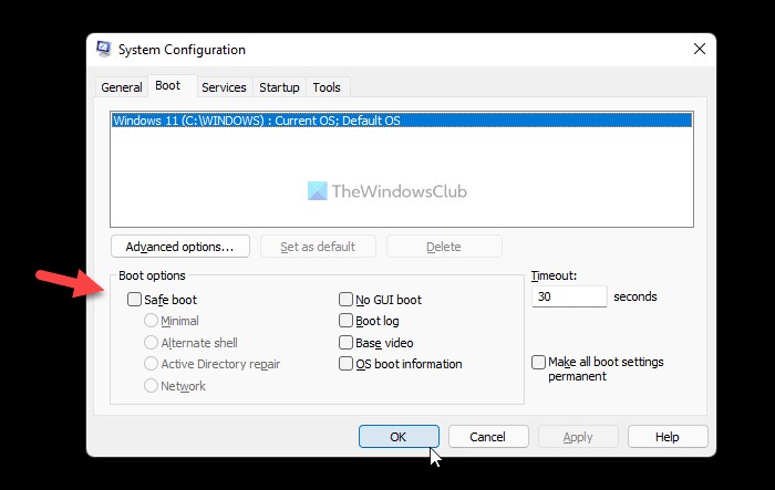 Cách thoát Safe Mode trong Windows 11/10