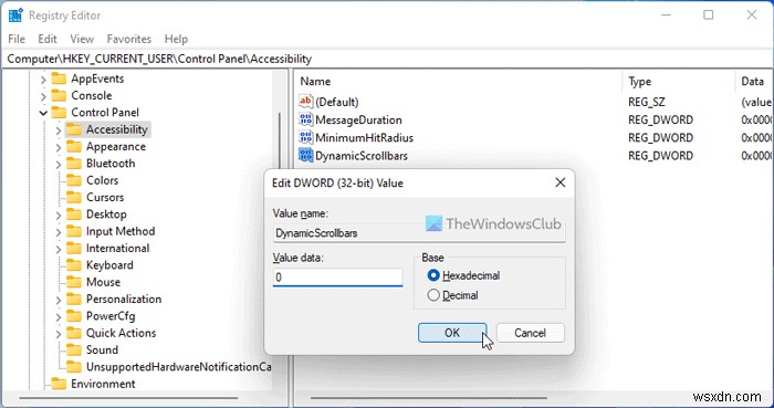 Cách làm cho thanh cuộn (Scrollbars) luôn hiển thị trong Windows 11/10