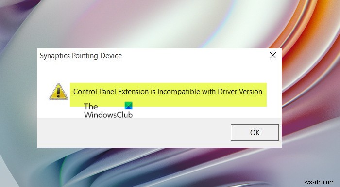 Khắc phục lỗi Control Panel Extension is Incompatible with Driver Version
