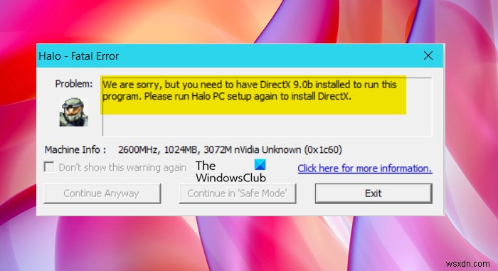 Khắc phục lỗi Halo CE DX Fatal Error trên Windows PC