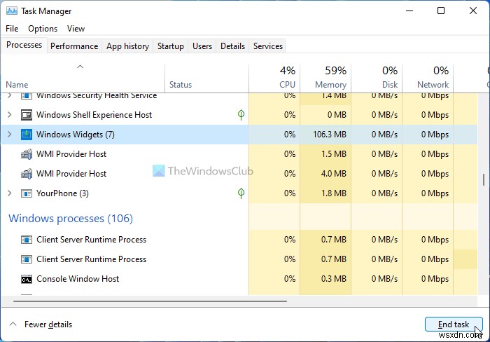 Khắc phục không thể thêm/xóa Widgets trên Windows 11