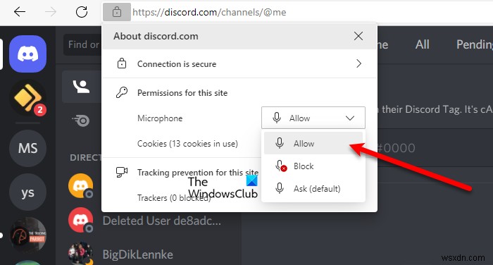 Không thể bỏ tắt tiếng Discord trên trình duyệt Windows PC