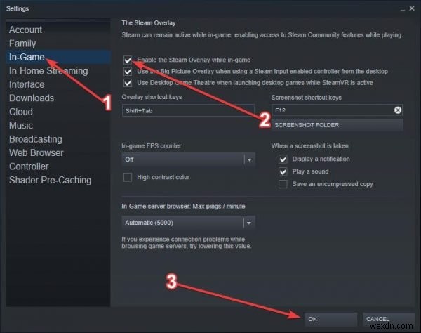 Cách Bật/Tắt Steam Overlay trên Windows PC