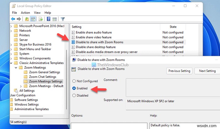 Cách bật/tắt chia sẻ tới Zoom Rooms trên Windows 11/10