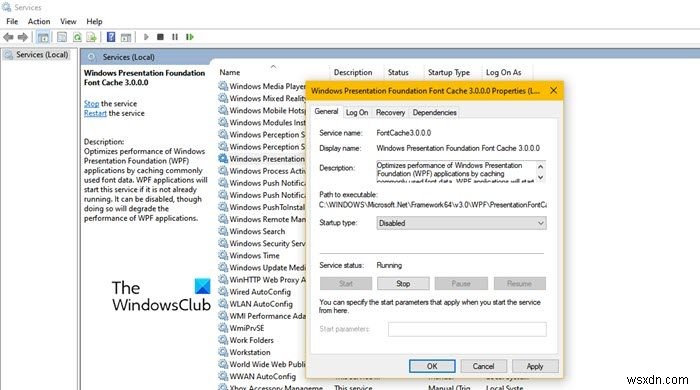 Khắc phục lỗi PresentationFontCache.exe chiếm CPU và RAM cao trên Windows 11/10