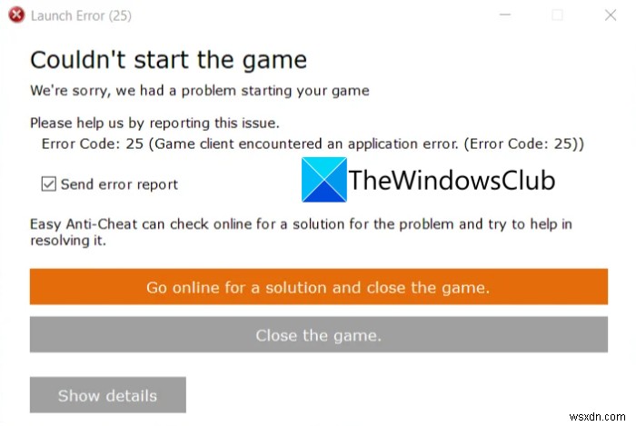 Cách khắc phục lỗi Battlefield 2042 Error Code 25