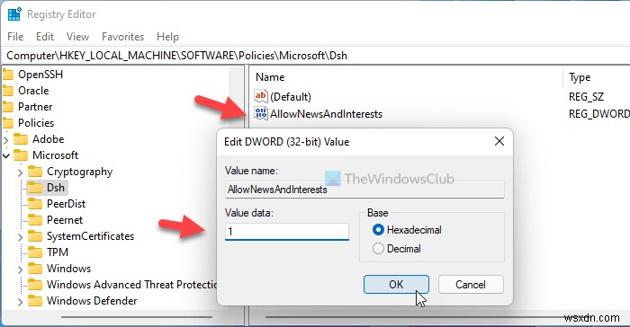 Khắc phục bảng điều khiển Widgets Windows 11 không hoạt động