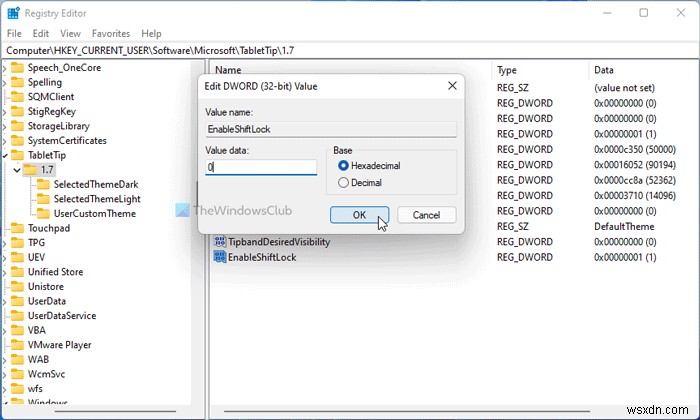 Cách Bật/Tắt Shift Lock trên Bàn phím cảm ứng trong Windows 11/10