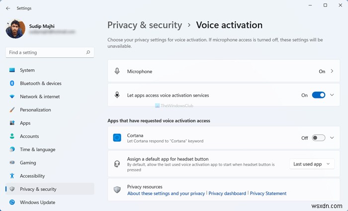 Lệnh thoại Cortana không hoạt động trên Windows 11/10