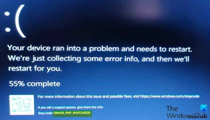 Khắc phục lỗi màn hình xanh DRIVER_PNP_WATCHDOG trên Windows 11/10