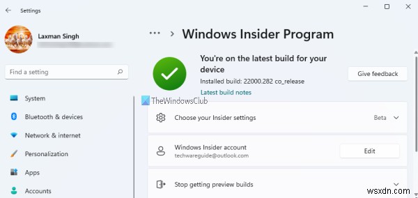 Cài đặt Windows Update trong Windows 11