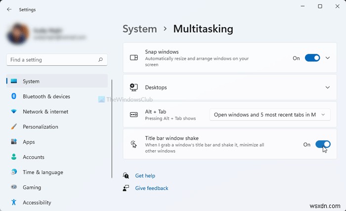 Cài đặt Đa nhiệm (Multitasking) tốt nhất nên bật trên Windows 11