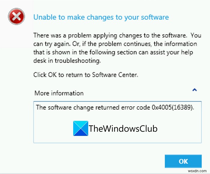 Khắc phục Mã lỗi 0x4005(16389) khi nâng cấp Windows