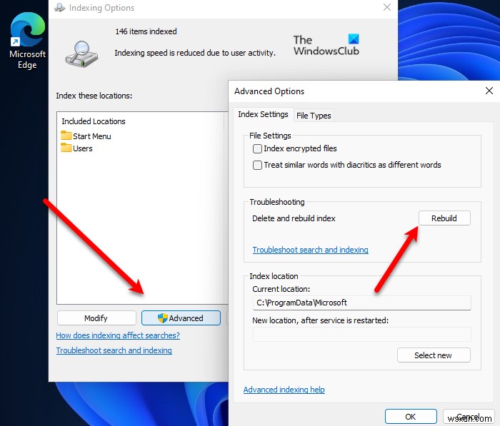 Cách cấu hình Indexing Options và Settings cho Windows 11 Search