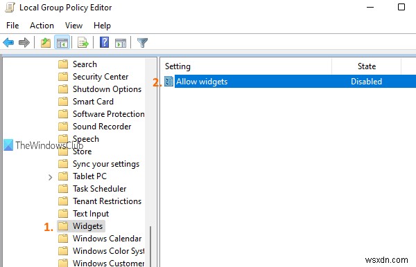 Cách tắt Widgets trong Windows 11 dùng Registry hoặc Group Policy Editor