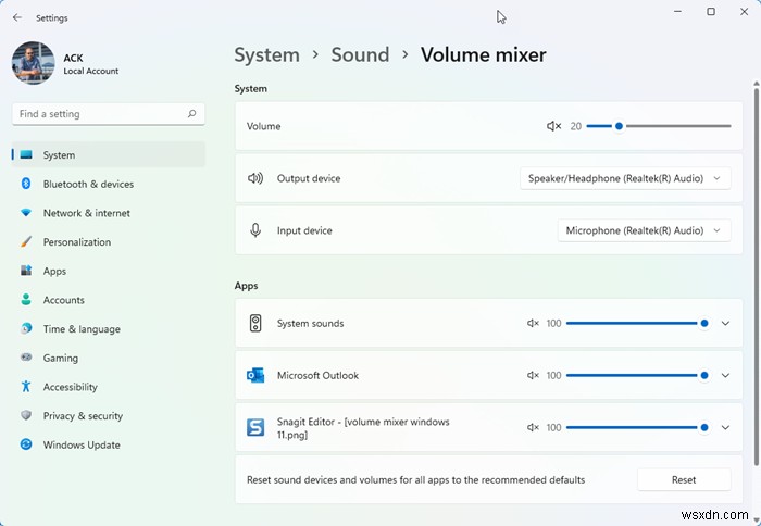 Khắc phục Volume Mixer không mở trên Windows 11