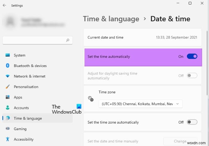 Cách thay đổi hoặc đồng bộ Giờ trong Windows 11