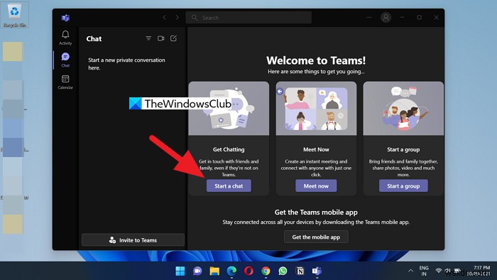 Hướng dẫn bắt đầu sử dụng Microsoft Teams (Chat) tích hợp sẵn trên Windows 11