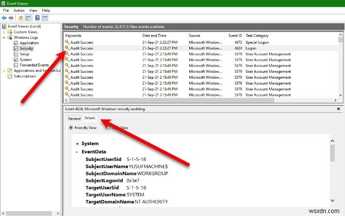 Cách kiểm tra lịch sử đăng nhập người dùng trên Windows 11/10