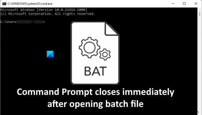 Command Prompt tự đóng ngay sau khi mở file batch