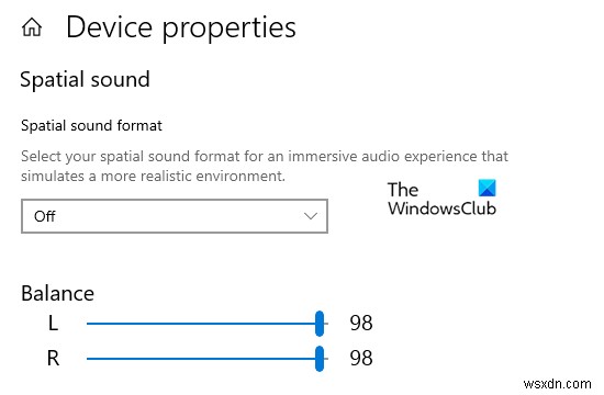 Điều chỉnh Cân bằng âm thanh cho kênh Trái và Phải trên Windows 11/10