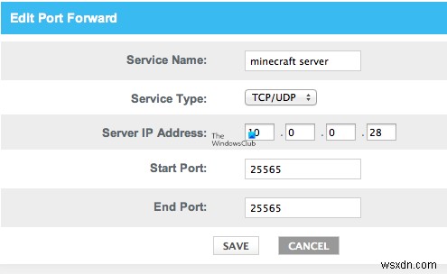 Khắc phục lỗi Port Forwarding không hoạt động trong Minecraft trên Windows 11/10