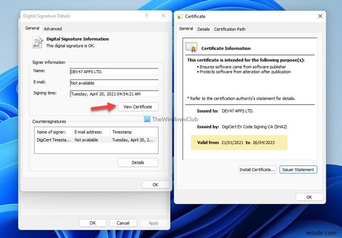 Khắc phục lỗi The timestamp signature and/or certificate could not be verified or is malformed